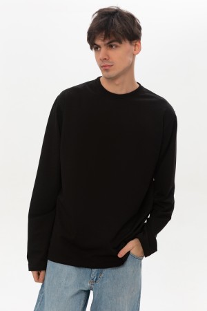 Мужской лонгслив классический premium черный