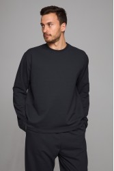 Мужской лонгслив классический premium графитовый