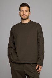 Мужской лонгслив классический premium хаки