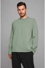  Salvia light green Longsleeve Man M-48-Unisex-(Мужской)    Мужской лонгслив классический premium цвет шалфей (светло-зеленый) 