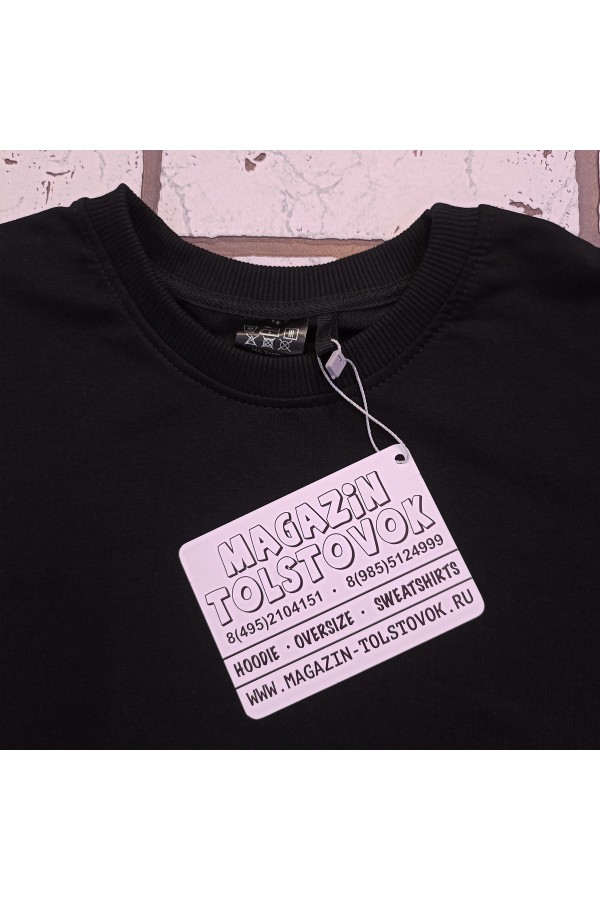 Женский лонгслив классический premium черный   Магазин Толстовок Женские лонгсливы классический крой