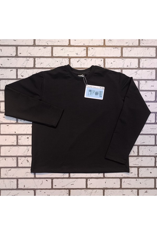 Женский лонгслив классический premium черный   Магазин Толстовок Женские лонгсливы классический крой