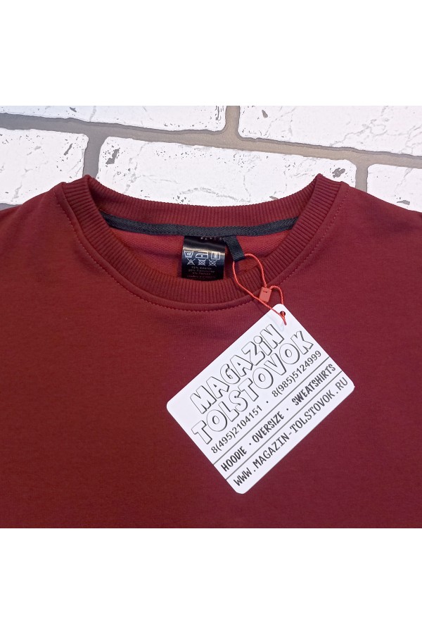 Мужской лонгслив классический premium бордовый   Магазин Толстовок Мужские лонгсливы классический крой