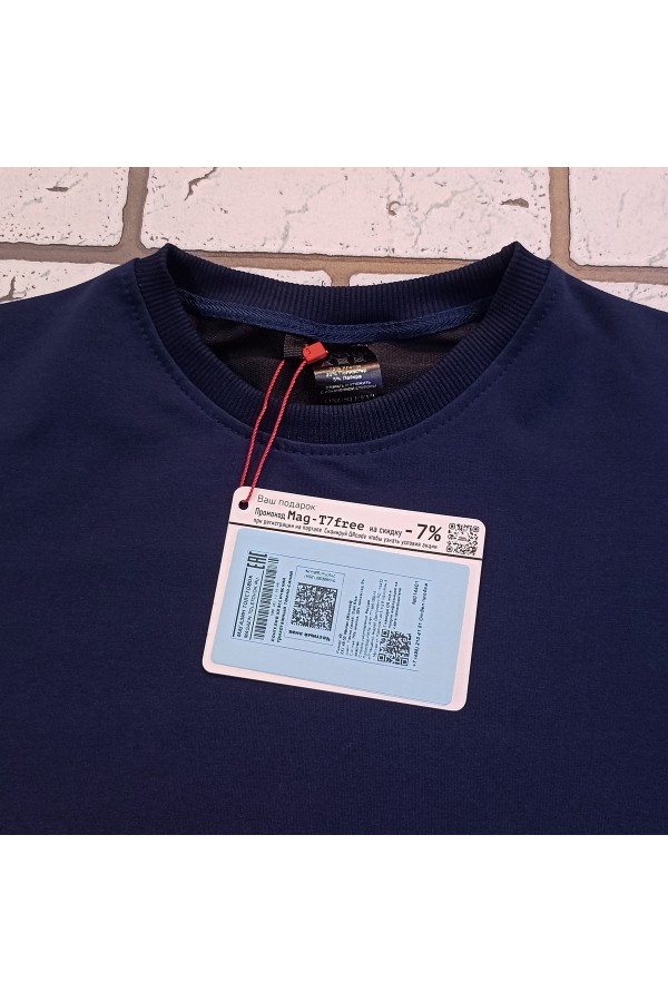 Женский лонгслив классический premium темно-синий   Магазин Толстовок Женские лонгсливы классический крой