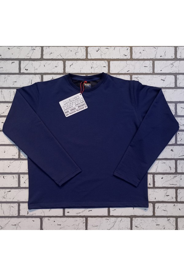 Женский лонгслив классический premium темно-синий   Магазин Толстовок Женские лонгсливы классический крой