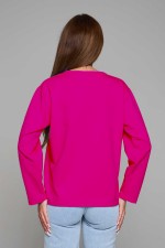 Женский лонгслив классический premium малиновый (фуксия)   Магазин Толстовок Женские лонгсливы классический крой