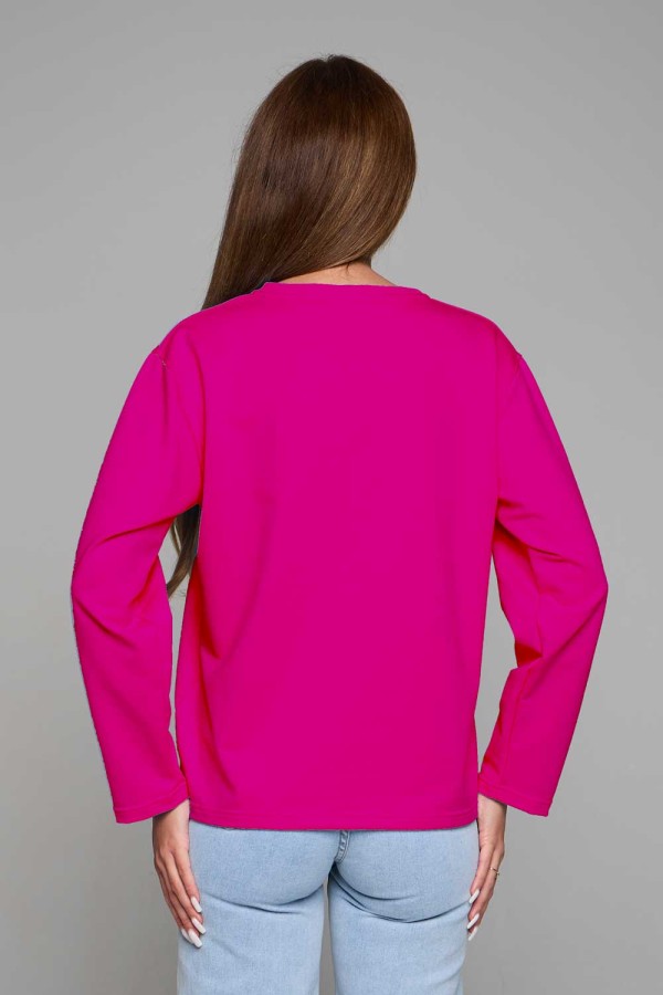 Женский лонгслив классический premium малиновый (фуксия)   Магазин Толстовок Женские лонгсливы классический крой