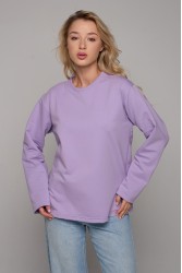 Женский лонгслив классический premium лавандовый (сиреневый) цвет