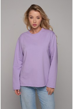 Женский лонгслив классический premium лавандовый (сиреневый) цвет