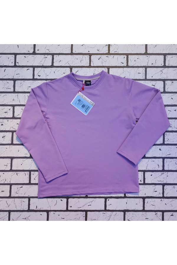 Женский лонгслив классический premium лавандовый (сиреневый) цвет   Магазин Толстовок Женские лонгсливы классический крой