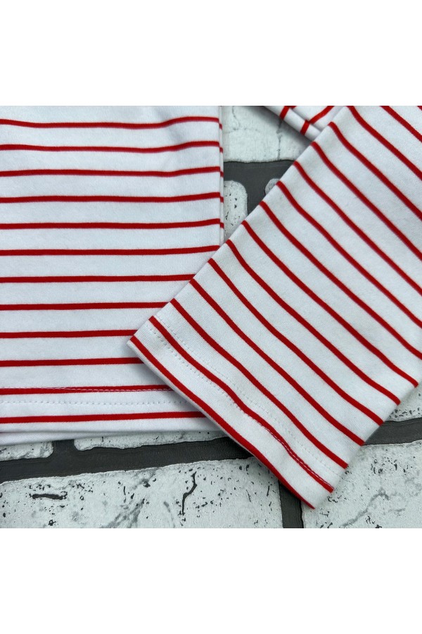 Лонгслив в полоску белый трикотажный женский укороченный   Магазин Толстовок Укороченные лонгсливы Cropp