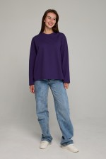Женский лонгслив классический premium фиолетовый   Магазин Толстовок Женские лонгсливы классический крой