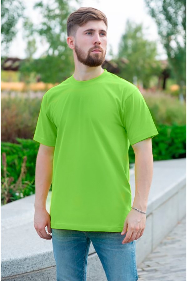  мужская футболка салатовая 5XL-60-Unisex-(Мужской)    Мужская салатовая футболка 