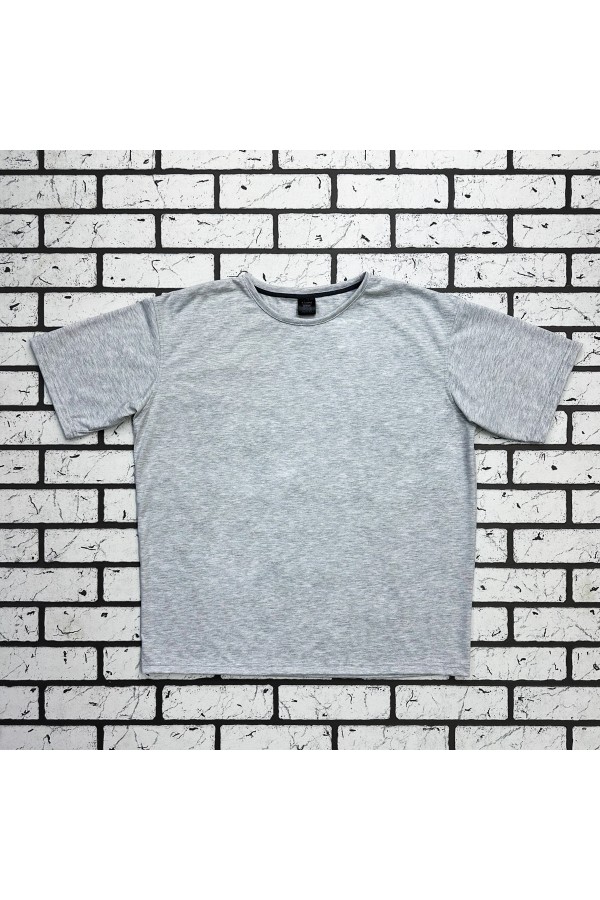  tshirt oversize grey melange  man supreme S-46-Unisex-(Мужской)    Футболка оверсайз серый-меланж мужская из кулирки supreme 