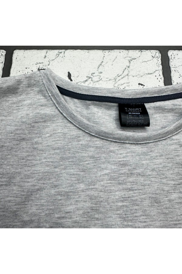 Футболка оверсайз серый-меланж мужская из кулирки supreme   Магазин Толстовок Мужские футболки oversize supreme 190-210 гр/м из кулирки