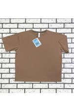 Футболка оверсайз цвет какао женская из кулирки supreme   Магазин Толстовок Женские футболки oversize supreme 190-210 гр/м из кулирки