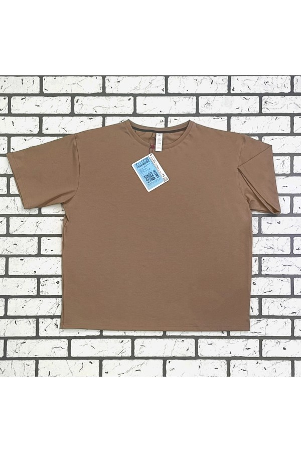 Футболка оверсайз цвет какао женская из кулирки supreme   Магазин Толстовок Женские футболки oversize supreme 190-210 гр/м из кулирки