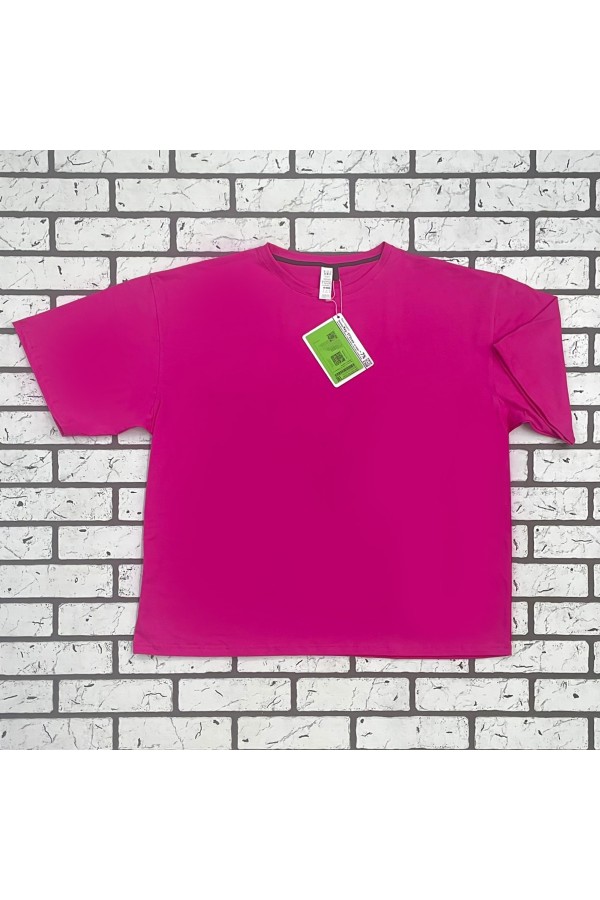 Футболка оверсайз фуксия женская из кулирки supreme   Магазин Толстовок Женские футболки oversize supreme 190-210 гр/м из кулирки