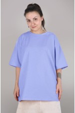  tshirt oversize sky blue woman supreme XS-44-Unisex-(Женский)    Футболка оверсайз небесно-голубая женская из кулирки supreme 