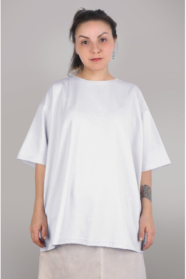  tshirt oversize white woman supreme XL-52-Unisex-(Женский)    Футболка оверсайз белая женская из кулирки supreme 