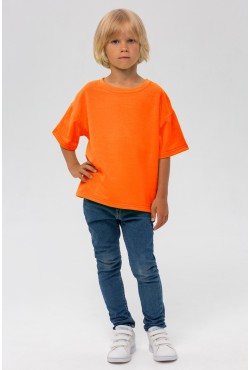 Детская Футболка оверсайз Оранжевый неон, для ребенка с 3х лет!
