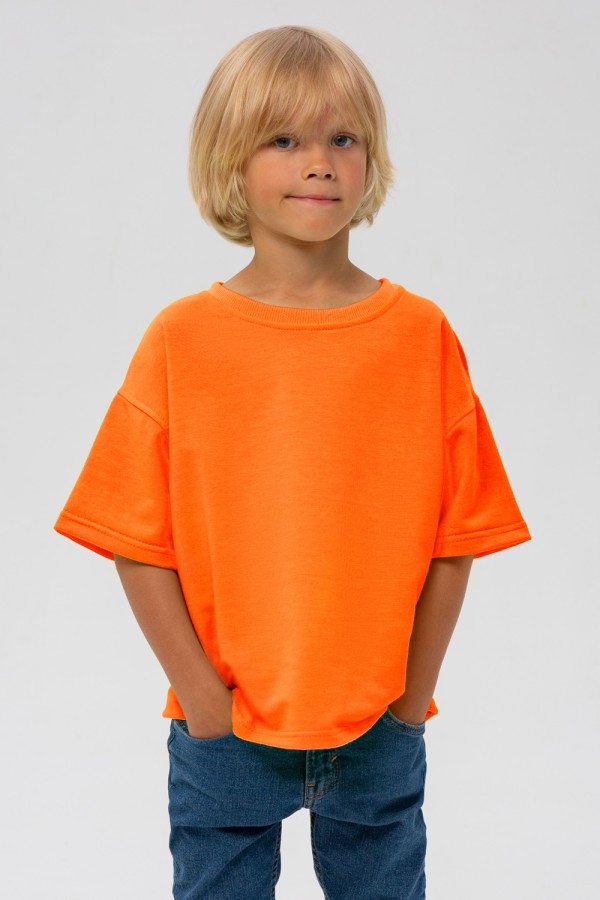  T-shirt oversize neon Orange 5XS-28-Kids-(На_деток)    Детская Футболка оверсайз Оранжевый неон, для ребенка с 3х лет 