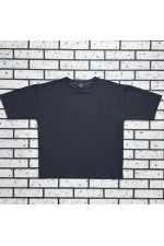 Футболка оверсайз графитовая из футера женская (унисекс)   Магазин Толстовок Футболки OVERSIZE Женские