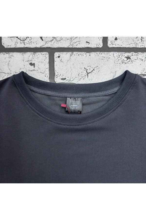 Футболка оверсайз графитовая из футера женская (унисекс)   Магазин Толстовок Футболки OVERSIZE Женские