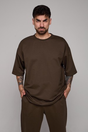 Футболка оверсайз хаки мужская