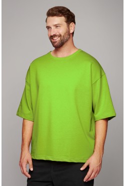 Футболка оверсайз лайм салатовая мужская (унисекс)