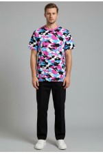 Футболка оверсайз камуфляжная мужская из футера T-shirt oversized camouflage man XS-44-Unisex-(Мужской) Футболка оверсайз камуфляжная мужская из футера