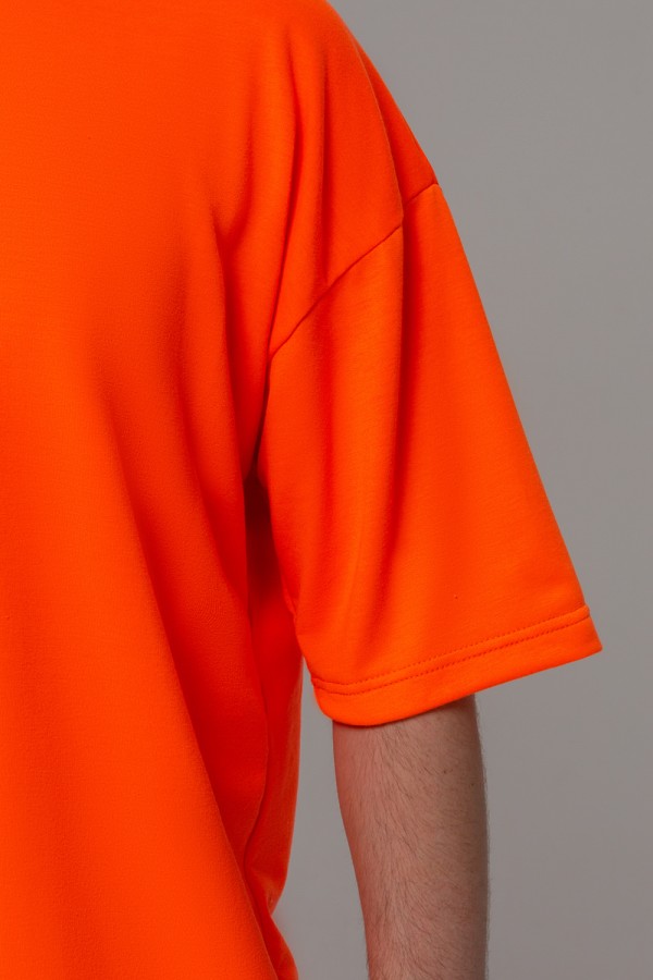 Футболка оверсайз неоновая оранжевая мужская   Магазин Толстовок NEON Oversize T-shirt  - неоновые футболки оверсайз 