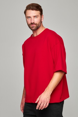 Футболка оверсайз красная мужская
