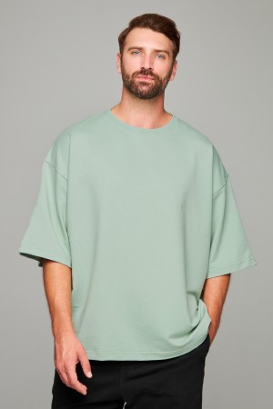 Футболка оверсайз шалфей мужская