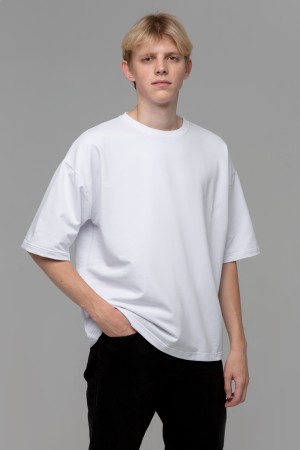 Футболка оверсайз белая мужская