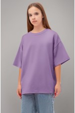  OVERSIZE t-shirt for teenagers lavender S-38-40-Teenage-(Подростковый)    Подростковая Футболка оверсайз лавандовая (сиреневая) 