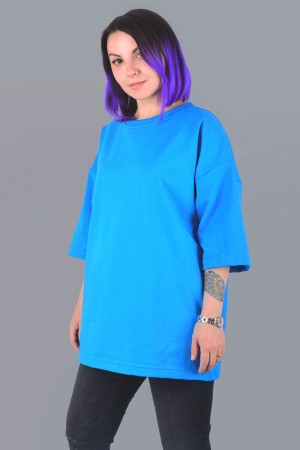 Футболка оверсайз бирюзовая