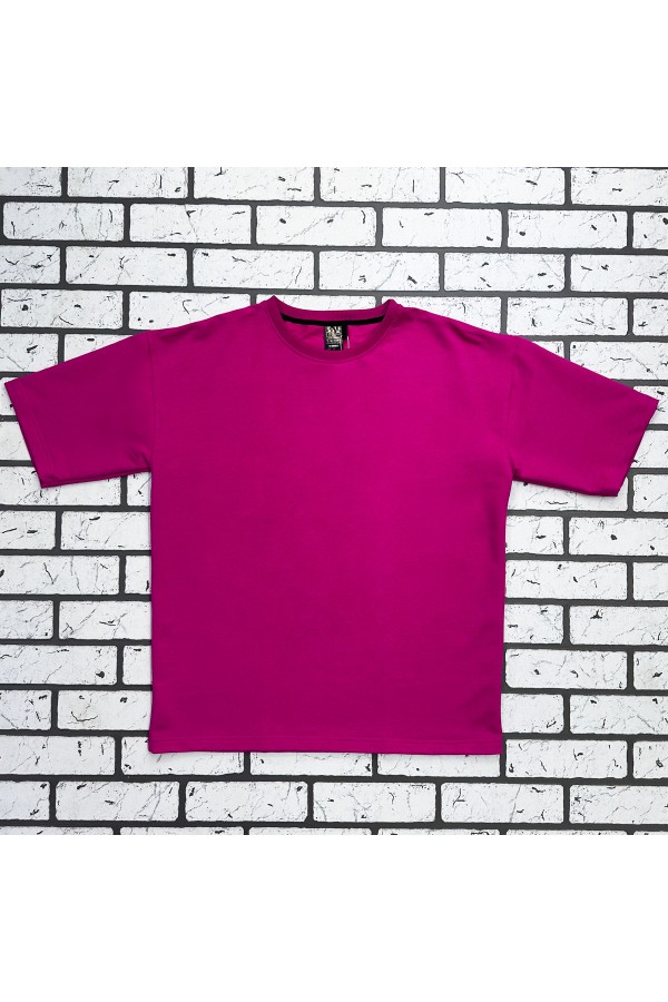 Футболка оверсайз фуксия (ярко-розовая)   Магазин Толстовок Футболки OVERSIZE Женские