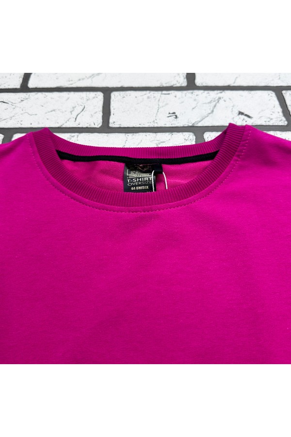 Футболка оверсайз фуксия (ярко-розовая)   Магазин Толстовок Футболки OVERSIZE Женские