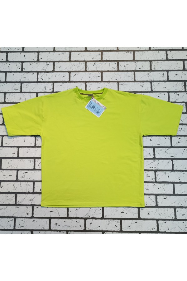 Футболка оверсайз лайм салатовая мужская (унисекс)   Магазин Толстовок Футболки OVERSIZE Мужские