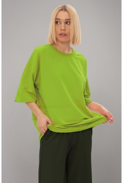Футболка оверсайз лайм (салатовая) женская