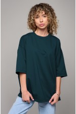  tshirt oversize sea depth woman XS-44-Unisex-(Женский)    Футболка оверсайз морская глубина из футера женская (унисекс) 