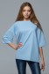  Oversize t-shirt sky blue S-46-Unisex-(Женский)    Футболка оверсайз небесно-голубая 