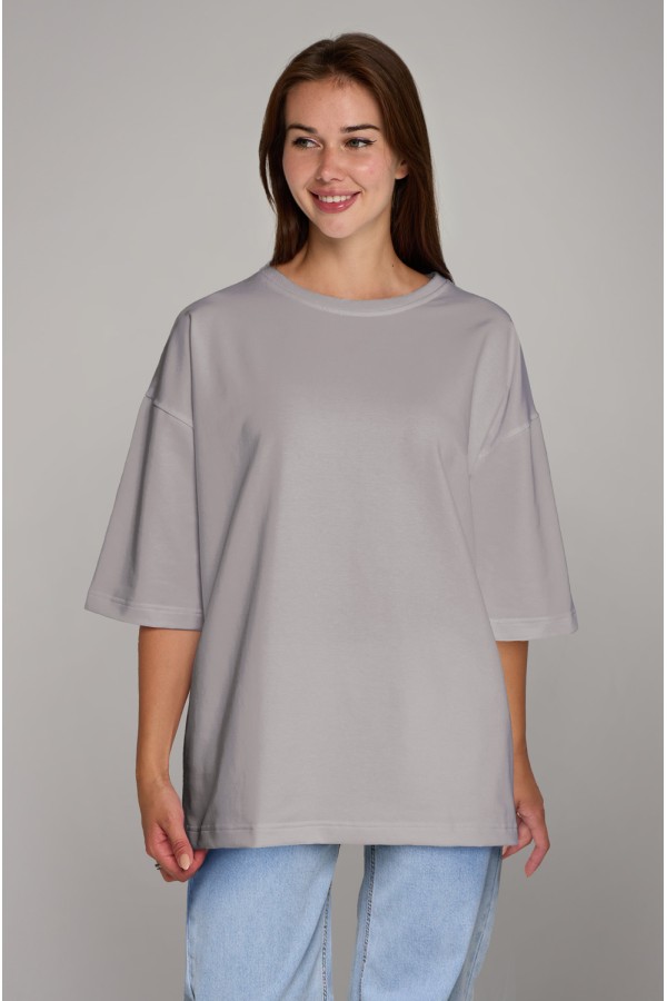  tshirt oversize smoky woman XS-44-Unisex-(Женский)    Футболка оверсайз дымчатая из футера женская (унисекс) 