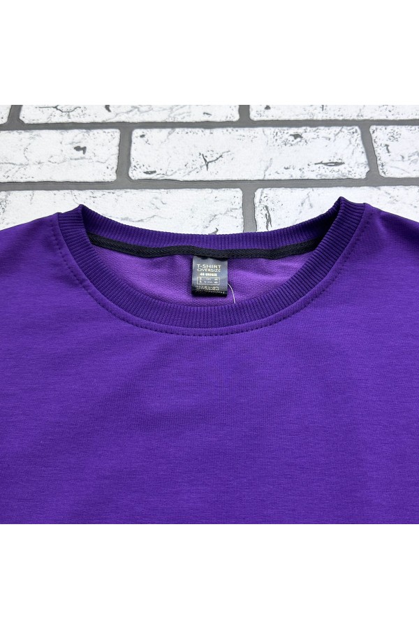 Футболка оверсайз фиолетовая женская   Магазин Толстовок Футболки OVERSIZE Женские