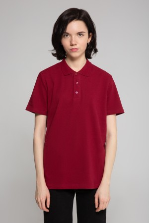 Футболка поло бордовая