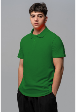 Футболка поло мужское зеленое