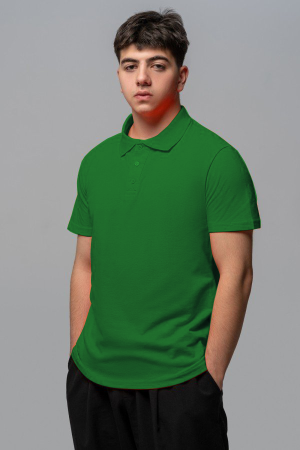 Футболка поло мужское зеленое