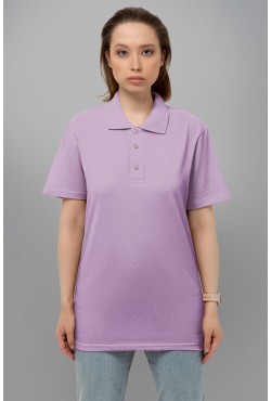 Футболка поло сиреневая (лавандовая) женская