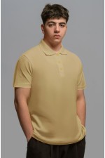  T-shirt man beige sand XS-44-Unisex-(Мужской)    Футболка поло бежевая (песочная) мужская 